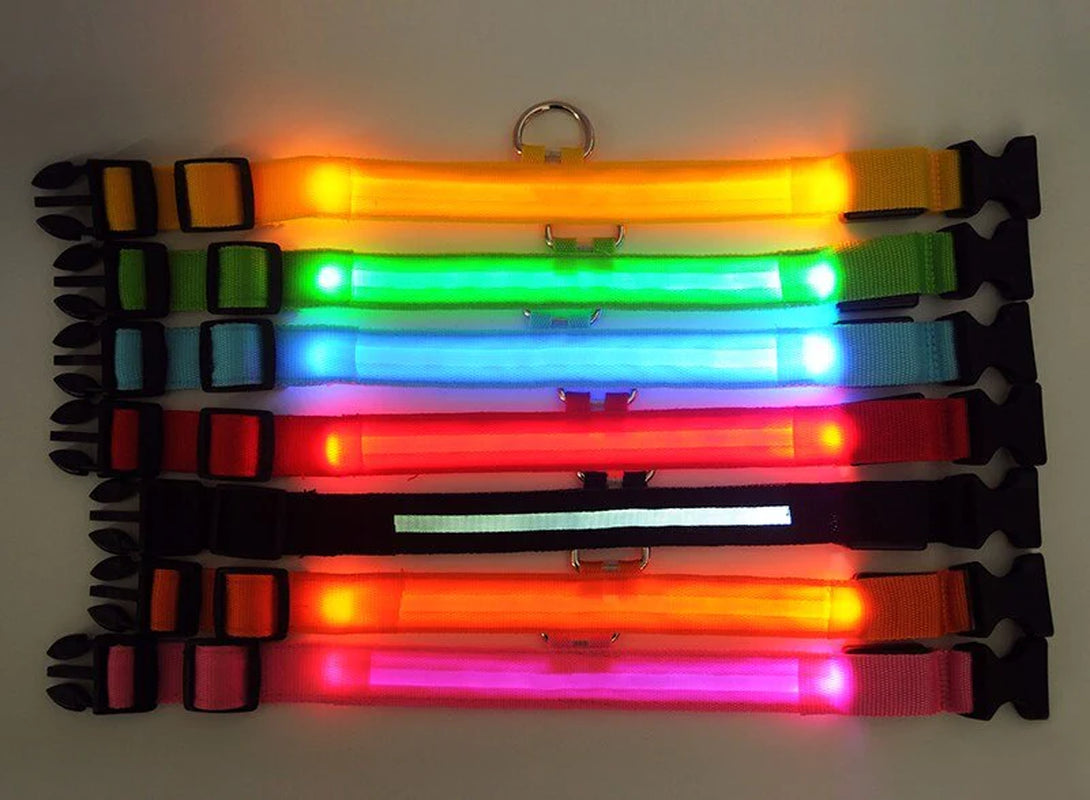 Brighten Up Your Pooch's Style: The LED Adjustable Blinking Dog Collar β Glow In The Dark Fun & Safety for Your Furry Friend!