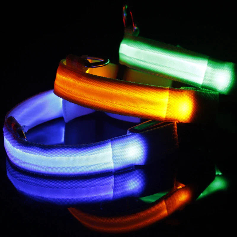 Brighten Up Your Pooch's Style: The LED Adjustable Blinking Dog Collar β Glow In The Dark Fun & Safety for Your Furry Friend!