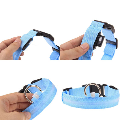Brighten Up Your Pooch's Style: The LED Adjustable Blinking Dog Collar – Glow In The Dark Fun & Safety for Your Furry Friend!