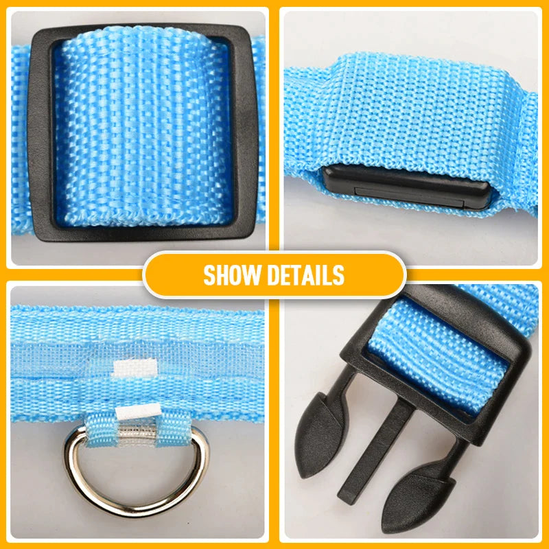 Brighten Up Your Pooch's Style: The LED Adjustable Blinking Dog Collar – Glow In The Dark Fun & Safety for Your Furry Friend!
