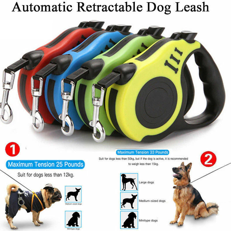 Unleash the Fun with Our Automatic Retractable Dog Leash – Choose Your Size and Walk It Like You Mean It!