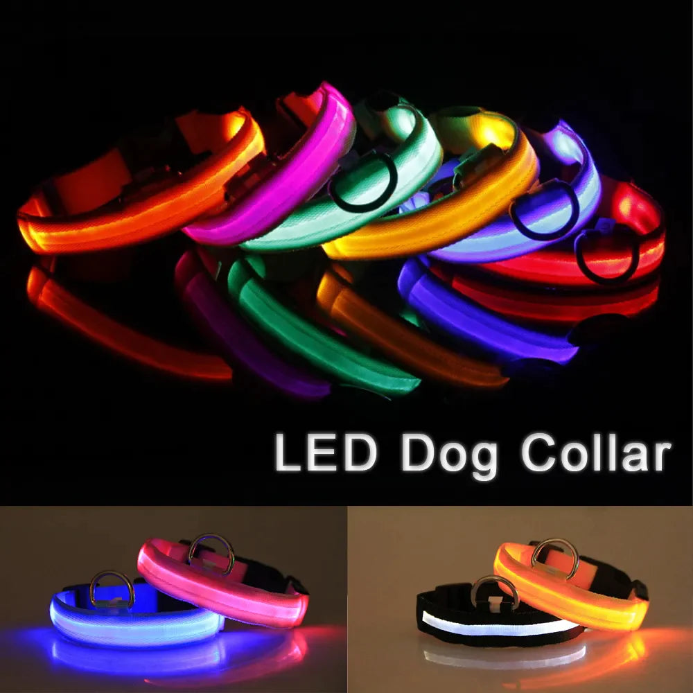 Brighten Up Your Pooch's Style: The LED Adjustable Blinking Dog Collar – Glow In The Dark Fun & Safety for Your Furry Friend!
