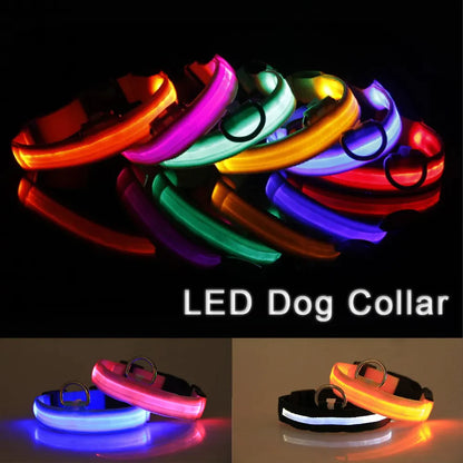 Brighten Up Your Pooch's Style: The LED Adjustable Blinking Dog Collar – Glow In The Dark Fun & Safety for Your Furry Friend!