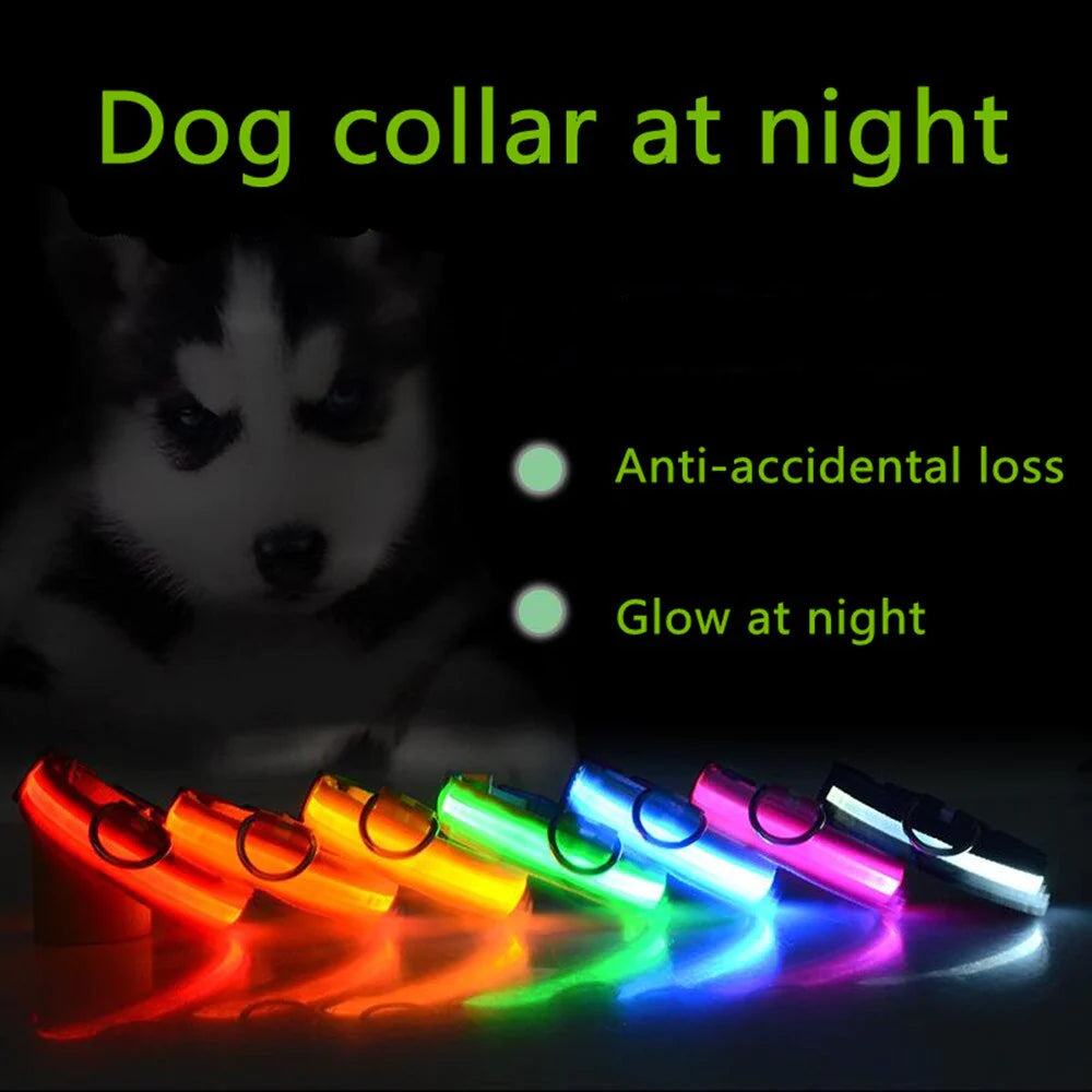 Brighten Up Your Pooch's Style: The LED Adjustable Blinking Dog Collar – Glow In The Dark Fun & Safety for Your Furry Friend!