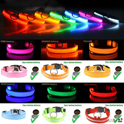 Brighten Up Your Pooch's Style: The LED Adjustable Blinking Dog Collar – Glow In The Dark Fun & Safety for Your Furry Friend!