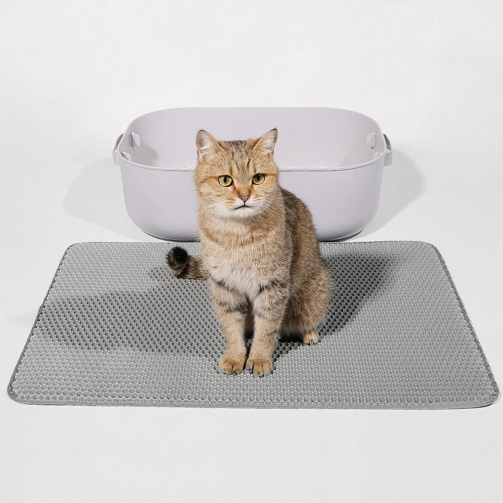 Ultimate Cat Litter Mat - Double Layer, Waterproof & Anti-Slip Design for Easy Cleanup