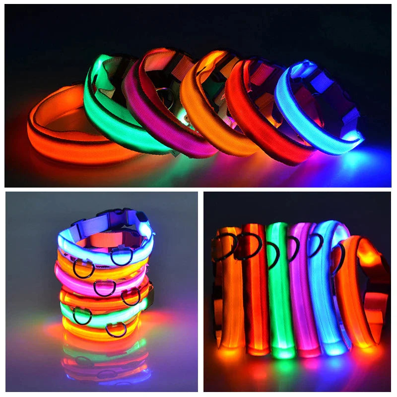 Brighten Up Your Pooch's Style: The LED Adjustable Blinking Dog Collar – Glow In The Dark Fun & Safety for Your Furry Friend!