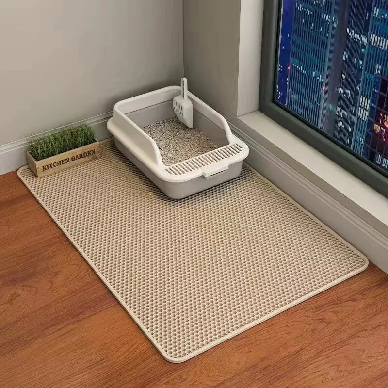 Ultimate Cat Litter Mat - Double Layer, Waterproof & Anti-Slip Design for Easy Cleanup